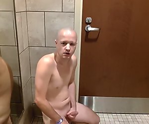 Bustin a nutt in the shower.